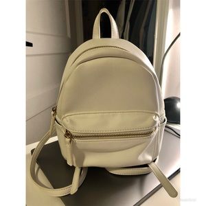 White mini backpack